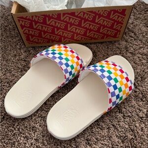 Vans Checkered Slides🌈